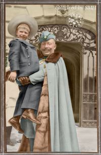 HRH Emperor Wilhelm II. on May 7, 1904 with Prince Fritz zu Fürstenberg
